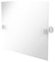 Washington Square Frameless Landscape Beveled Tilt Mirror, Matte White