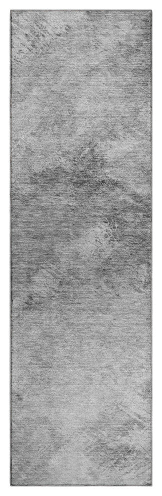 Premium Machine Washable Mayfield AMF590 Silver 2'3" x 7'6" Runner Rug