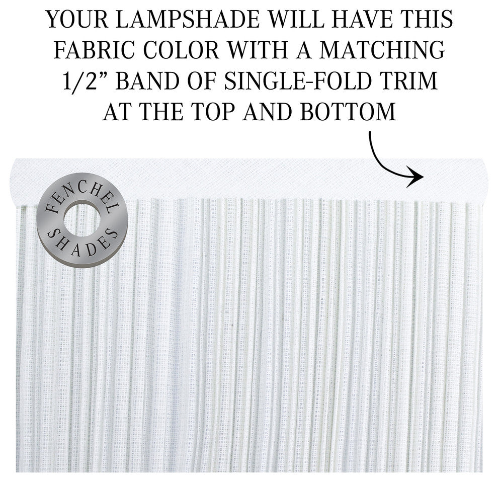 Fenchel Shades, 9"x18"x13" Spider Attachment Empire Lamp Shade, Pleated Mushroom White