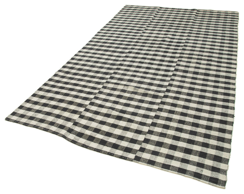 Rug N Carpet - Handmade Turkish 5' 6'' x 9' 7'' Contemporary Wool Kilim Rug