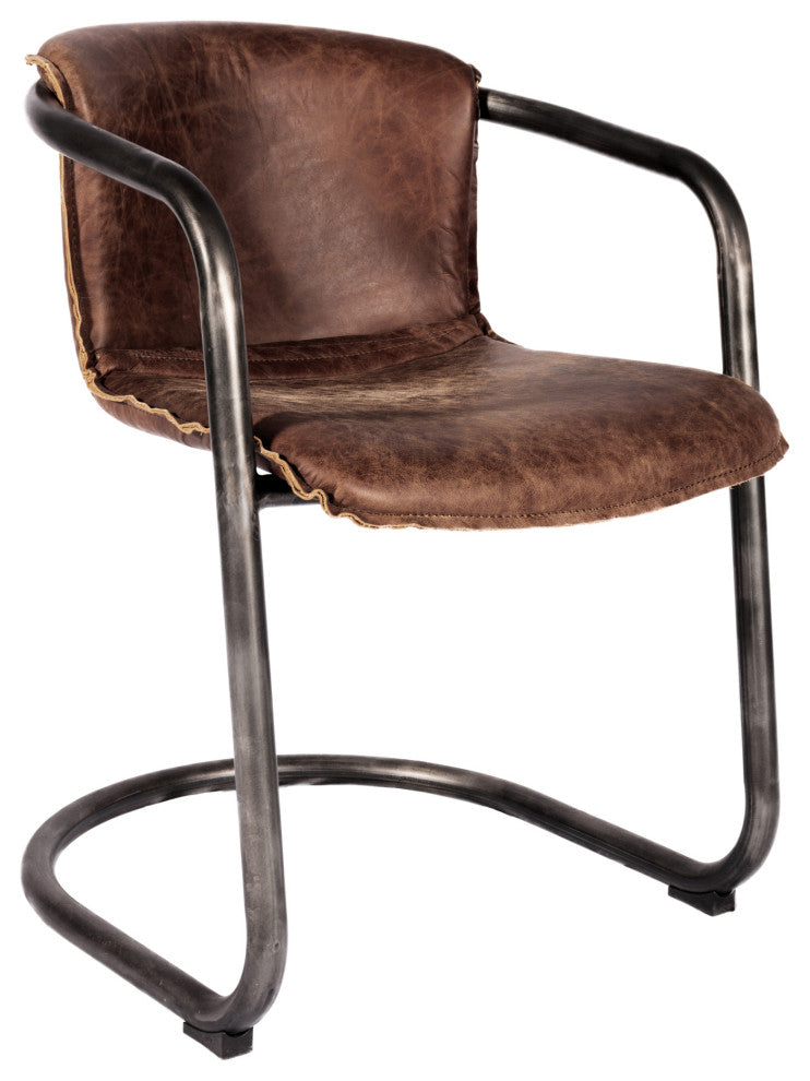 Industrial Benedict Dining Chair Light Brown - M2 - Brown