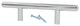 Solid Metal Bar Pull / Handle, Chrome, 3" Hole Centers, 6" Overall Length