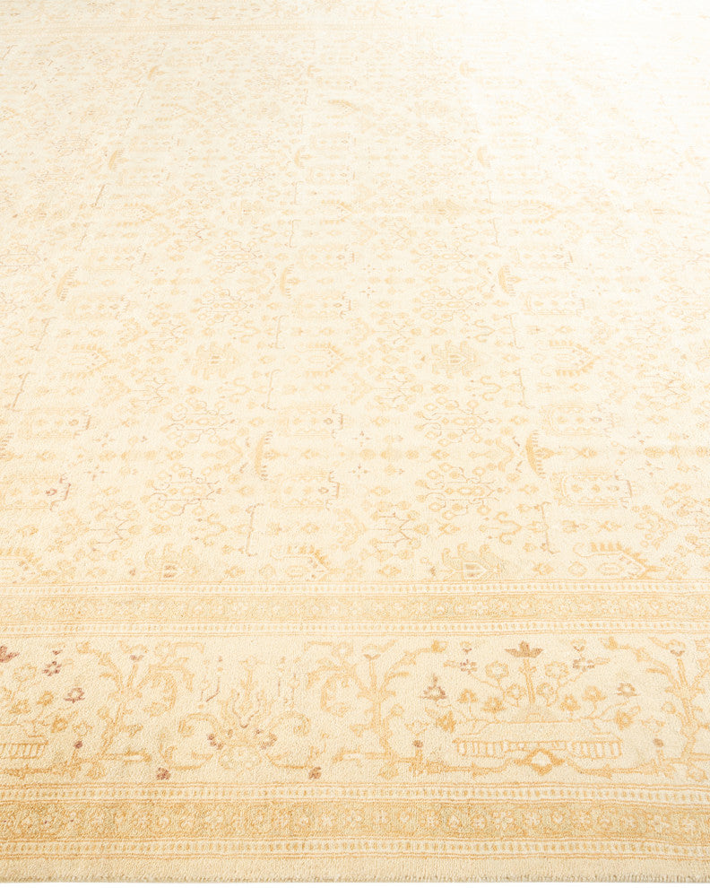 Mogul, One-of-a-Kind Hand-Knotted Area Rug Ivory, 7' 10" x 9' 10"