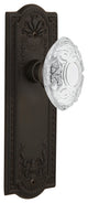 Meadows Plate Double Dummy Crystal Victorian Knob, Oil-Rubbed Bronze, MEACVI