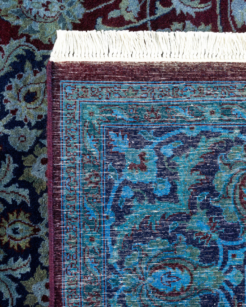 Fine Vibrance, One-of-a-Kind Hand-Knotted Area Rug Blue, 6' 3" x 9' 0"
