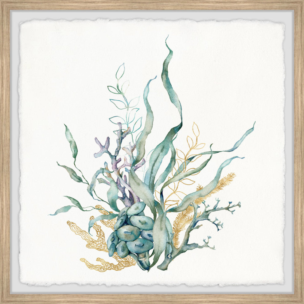 "Marine Gardens" Framed Painting Print, 18x18