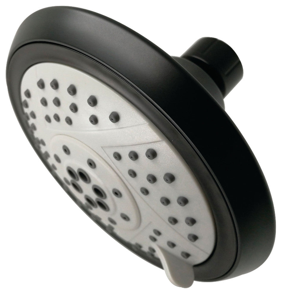 Kingston Brass 5" 5-Function Shower Head, Matte Black