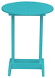 Poly Lumber Balcony Side Table, Aruba Blue, Round