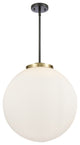 Beacon Pendant, Black Antique Brass, Matte White, Matte White