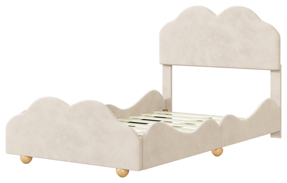 Gewnee Twin Size Upholstered Platform Bed
