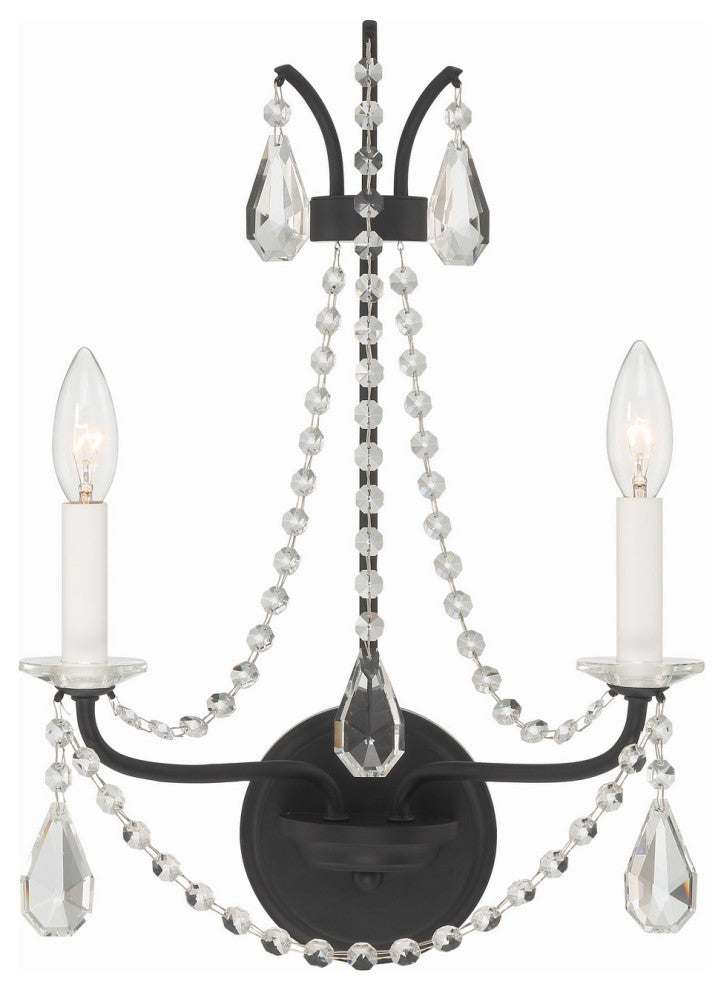 Karrington 2-Light Wall Mount, Matte Black