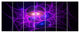 Bright Purple Fractal Cobweb, Abstract Canvas Art Print, 83"x32", 7 Panels