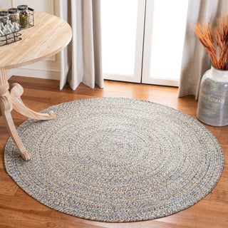 Safavieh Eclipse Collection BRD701M Rug, Blue/Ivory, 7' X 7' Round
