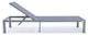 Marlin Patio Chaise Lounge Chair With Grey Aluminum Frame, Set of 2