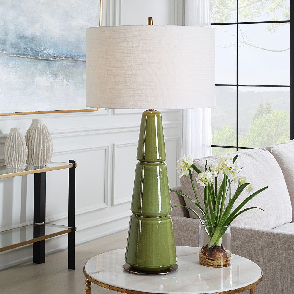 Uttermost Mendell Moss Green Table Lamp