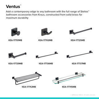 Ventus Bathroom Shelf, Matte Black