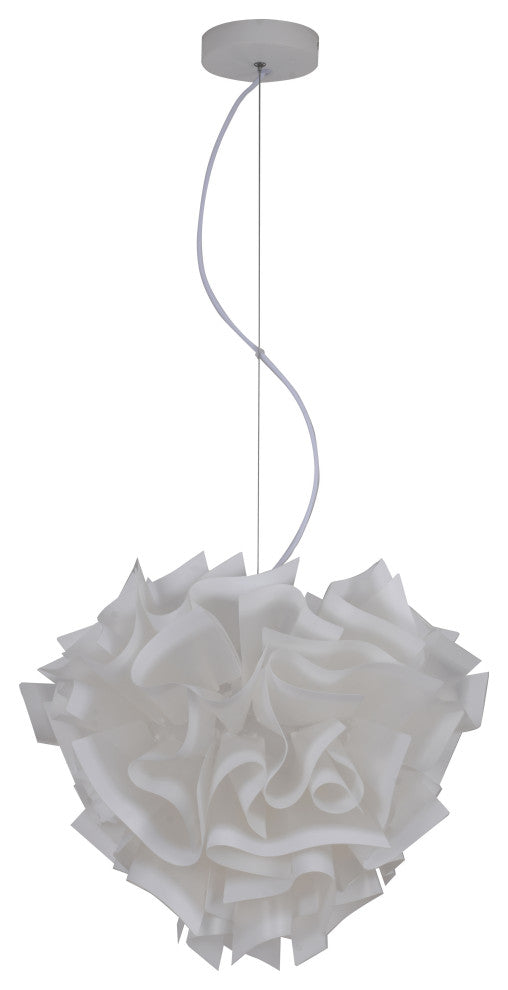 Bethel International DLS100C16W 1 Light Chandelier, White