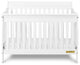 Baby Mile Eve 4-in-1 Convertible Crib With Guardrail, White