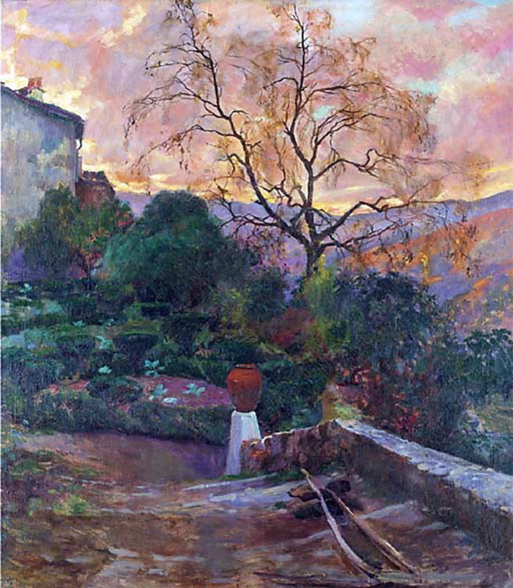 Joaquin Sorolla Y Bastida Garden of Spanish Farmhouse Gallery Wrapped Canvas
