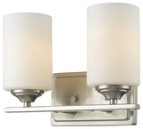 Bordeaux 2 Light Vanity, Brushed Nickel