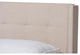 Lisette Modern and Contemporary Beige Fabric Upholstered King Size Bed