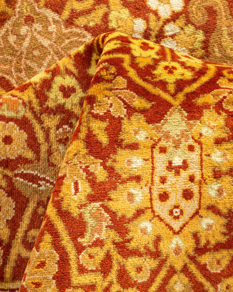 Mogul, One-of-a-Kind Hand-Knotted Runner Orange, 6'1"x14'1"