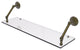 Prestige Monte Carlo 30" Floating Glass Shelf, Antique Brass