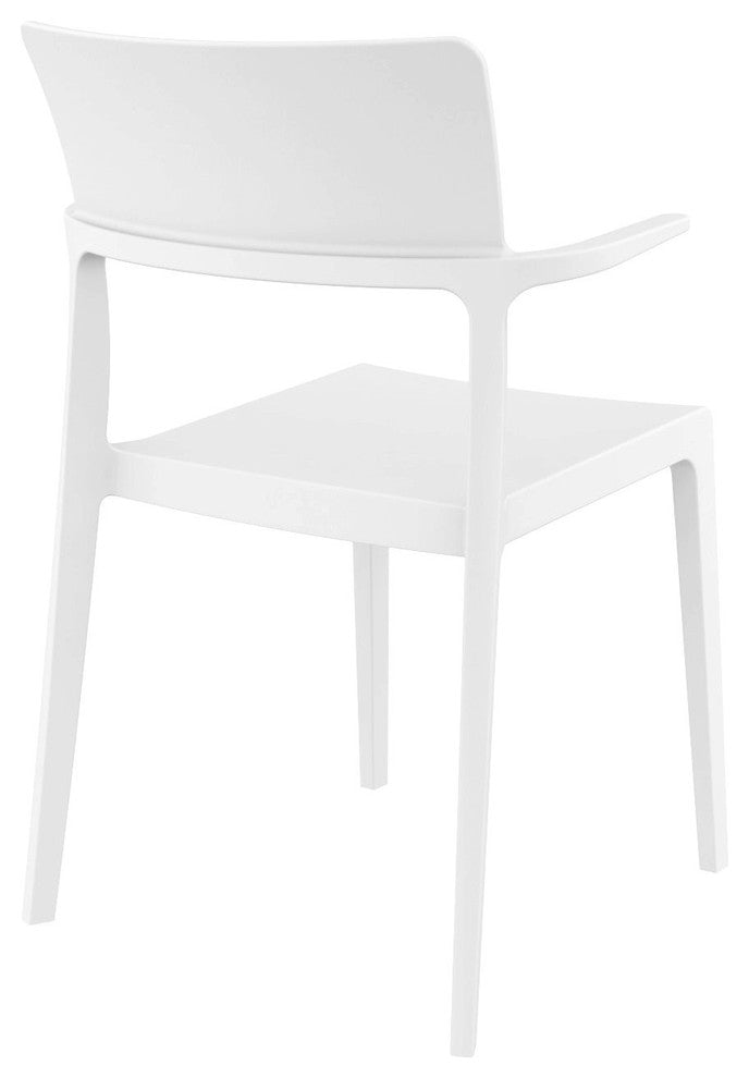 Plus Arm Chair, White, Set of 2