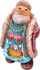 Hand Painted Scenic Balloon Ride Santa Figurine