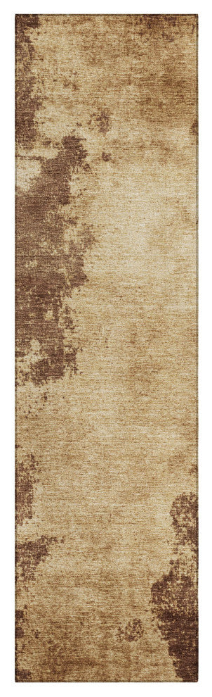 Machine Washable Indoor/Outdoor Chantille ACN1913 Mocha 2'3" x 7'6" Runner Rug