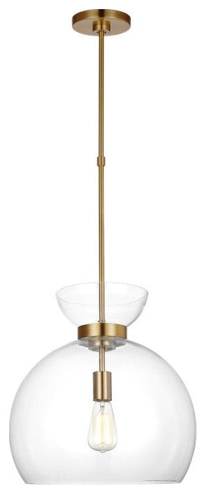 Generation Lighting, KSP1021BBSCG, Round Pendant, Burnished Brass