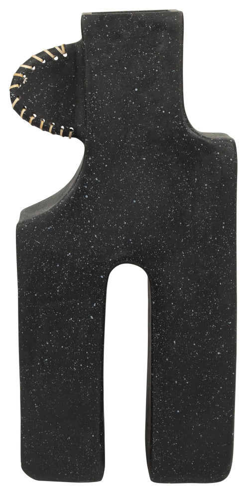 Ecomix, 21"H Abstract Vase, Black