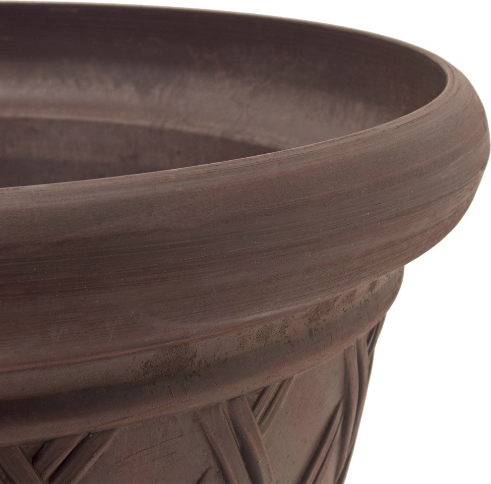 Basket-Weave Pot, Chocolate