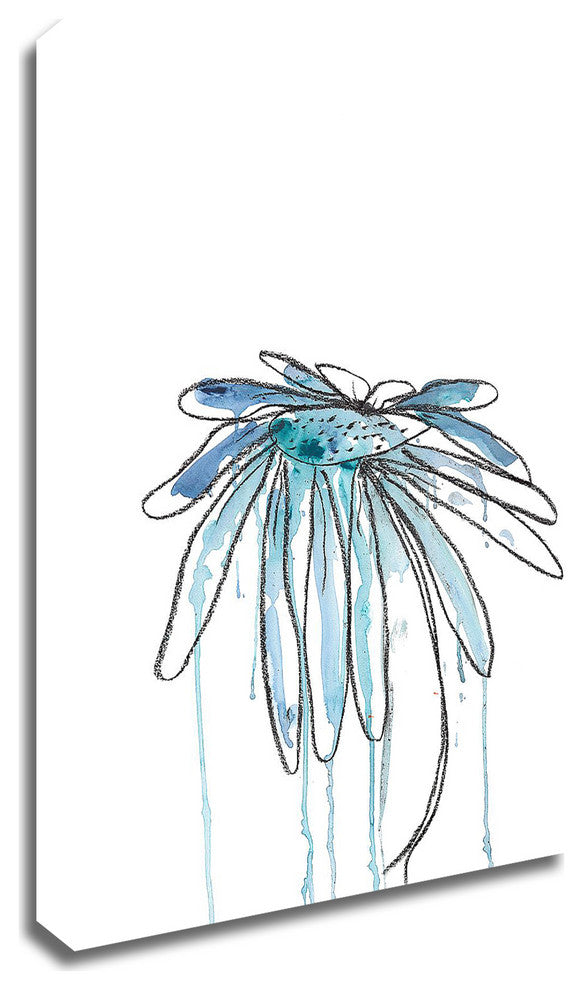 Indigo Modern Botanical by Jan Weiss, Print on Canvas, 24"x32"
