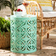 Loreen Contemporary Outdoor Side Table, Aqua