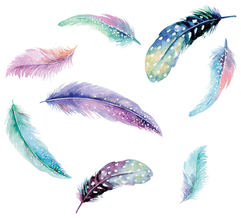 Celestial Feathers Wall Art Kit