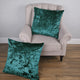 Crushed Velvet Pillow Cover 2 Piece Set, Sapphire, 26" X 26"