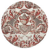 Royal Delft William And Mary Red 16" Round Pebble Placemats, Set of 4