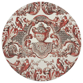 Royal Delft William And Mary Red 16" Round Pebble Placemats, Set of 4