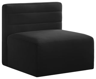 Quincy Modular Component, Black, Armless Chair