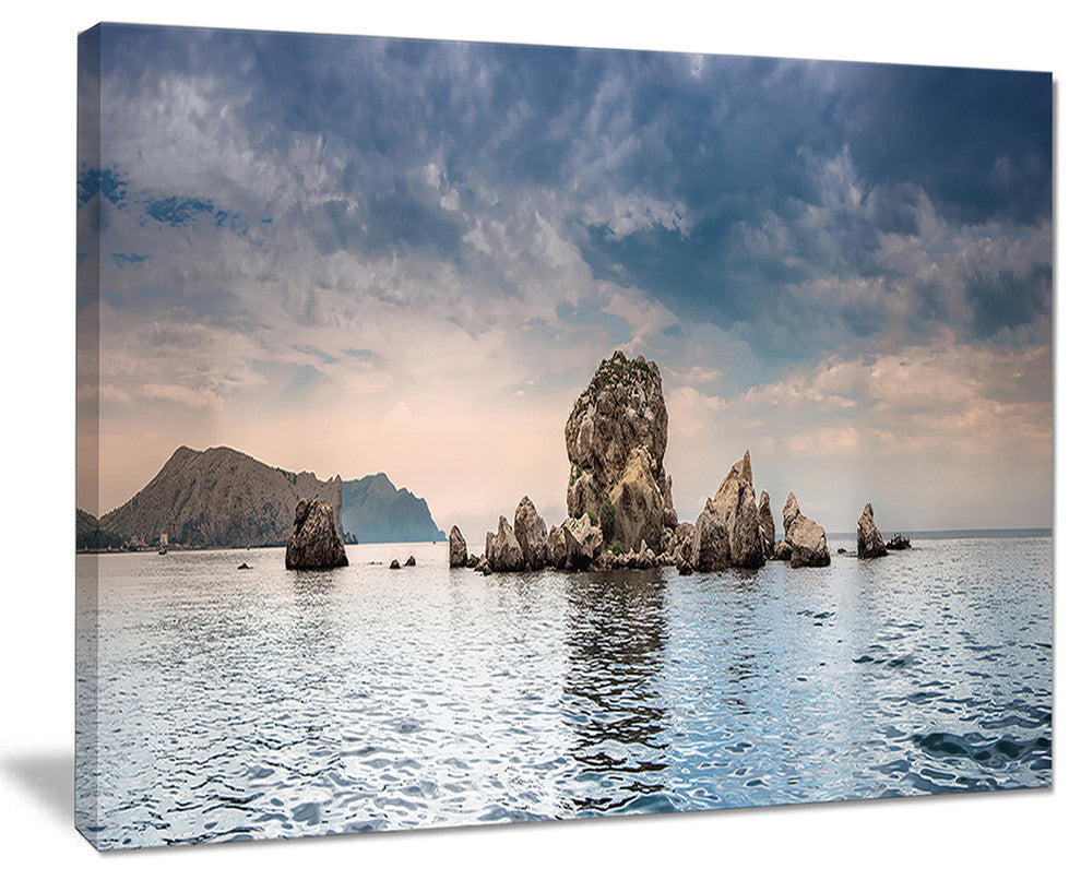 "Crimean Peninsula Seashore Panorama" Seascape Wall Art, 40"x30"
