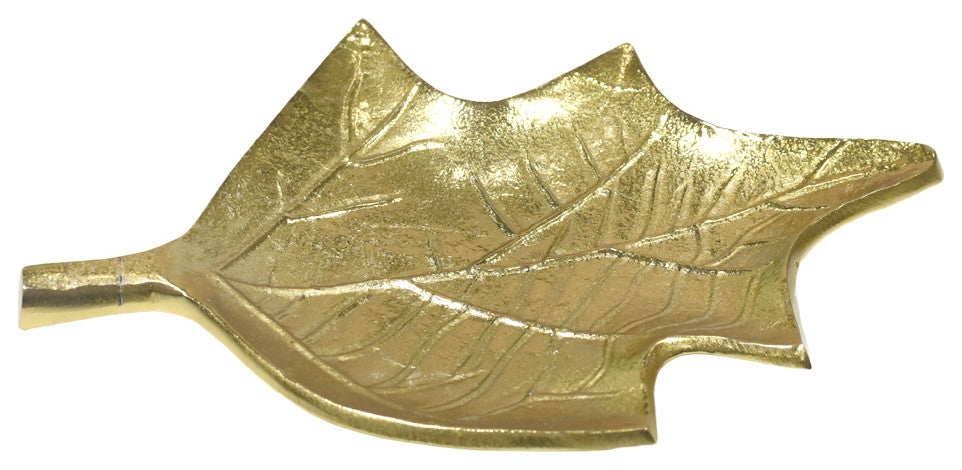 Handmade Decorative Aluminium Tray, Gold Color Coated