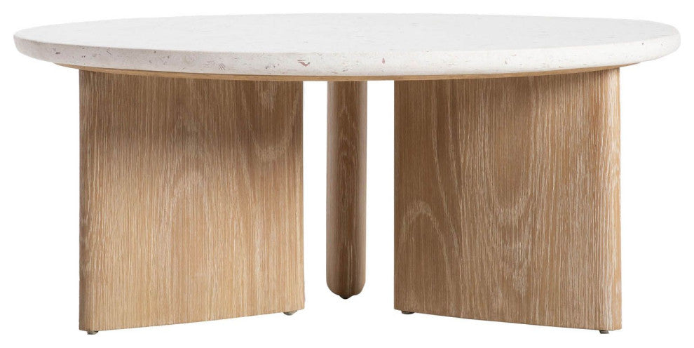 Destiny Oak Coffee Table, Seashell Finish