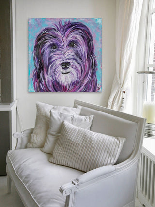 "Mala" Painting Print on Wrapped Canvas, 40"x40"
