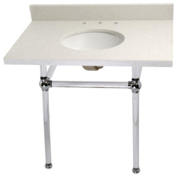 Kingston Brass Templeton 36" Bathroom Console Vanity, KVPB36WQA8