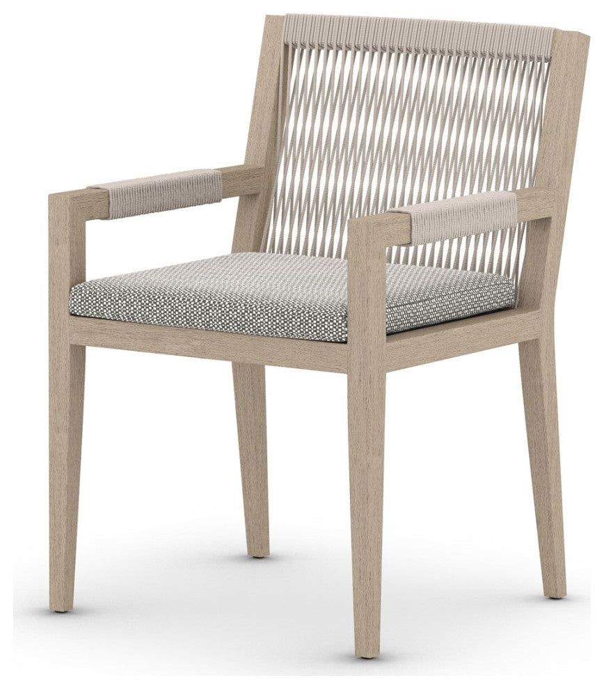 Sherwood Dining Armchair-Brown/Faye Ash
