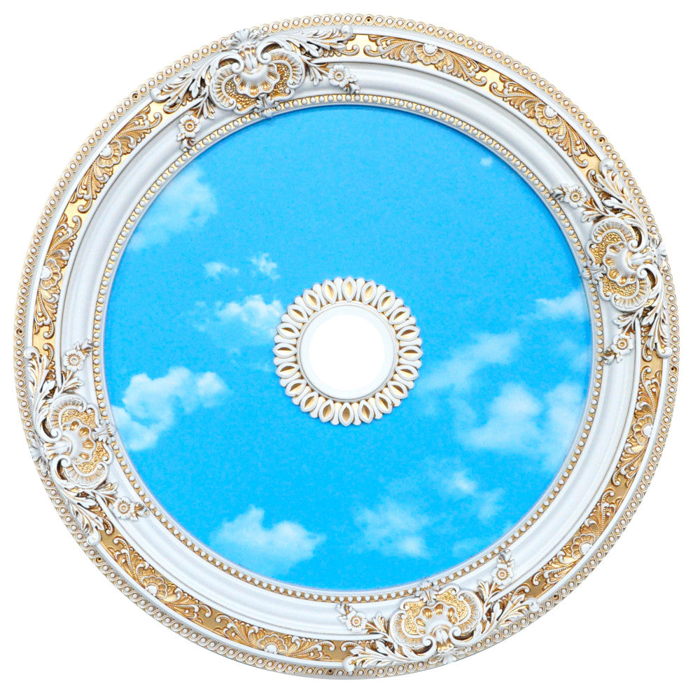 Artistry Lighting, Round 36" Antique White Ceiling Medallion (ART90-F1-022)
