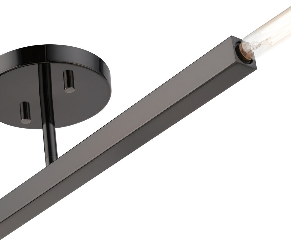 Livex Lighting Monaco 2-Light Black Chrome Semi-Flush