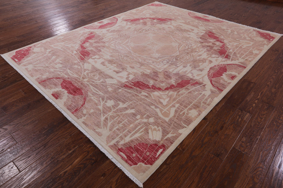 8' 2" X 10' 2" William Morris Handmade Wool Rug Q9438