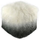 TOV Furniture Tibetan Sheep White to Grey Pouf